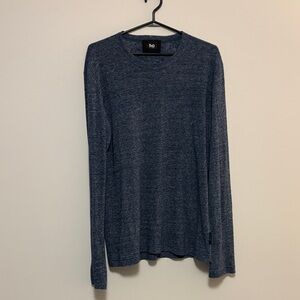 D&G Men's Long Sleeve Heather Navy Tee